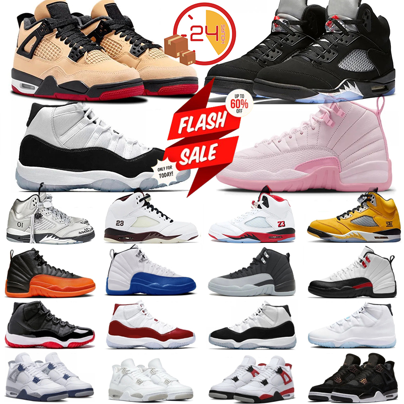 Chaussures de basket-ball 4 4s Militaire Black Cat 5 5s Hommes Femmes 11 11s Cherry Baskets Baskets Sports de plein air 3 3s Basketball Shoesman