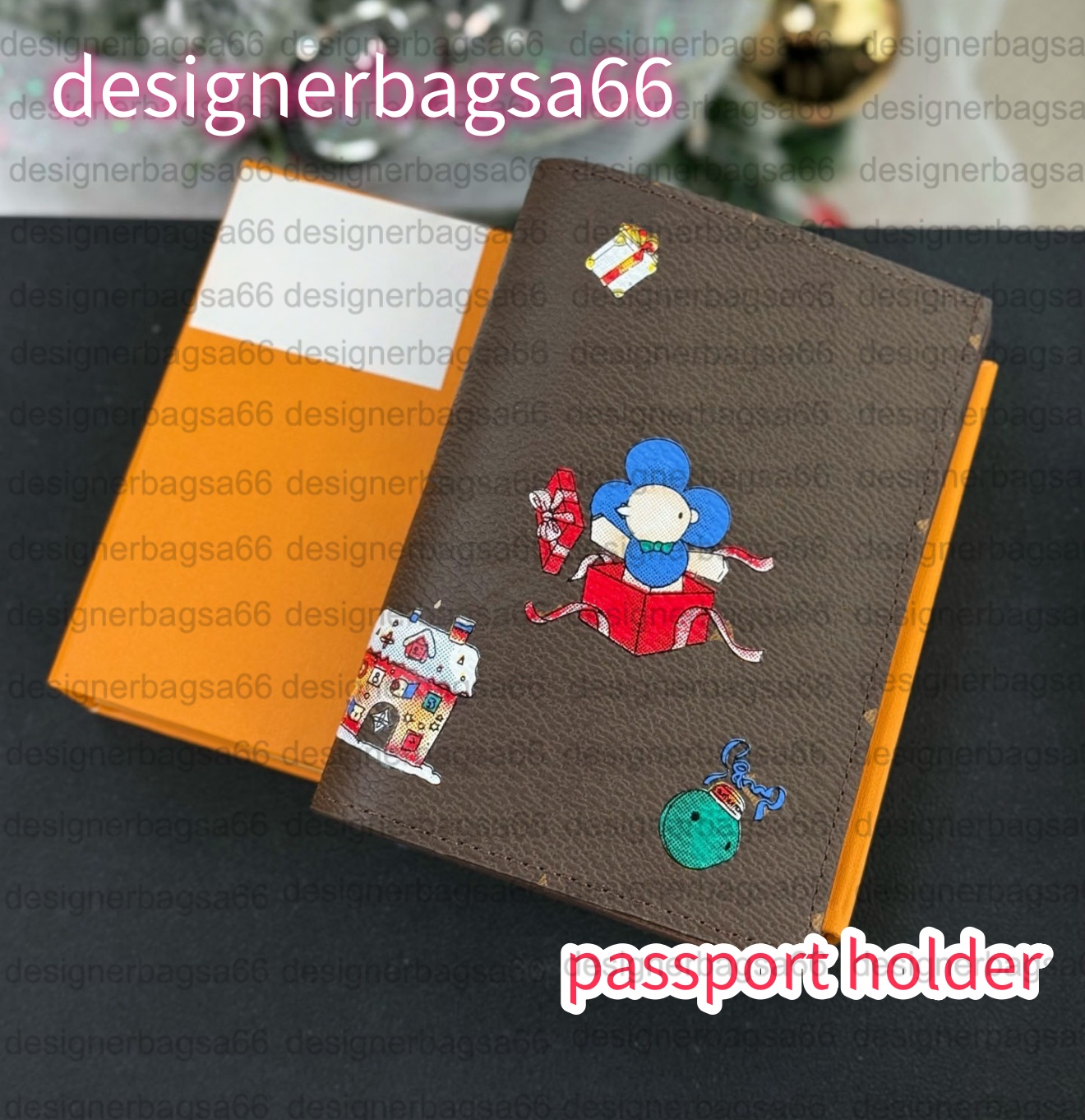 Passport holder designer for men women high quality fashion luxury Classic passport card package Business checkbook ID leather passport cover Couple