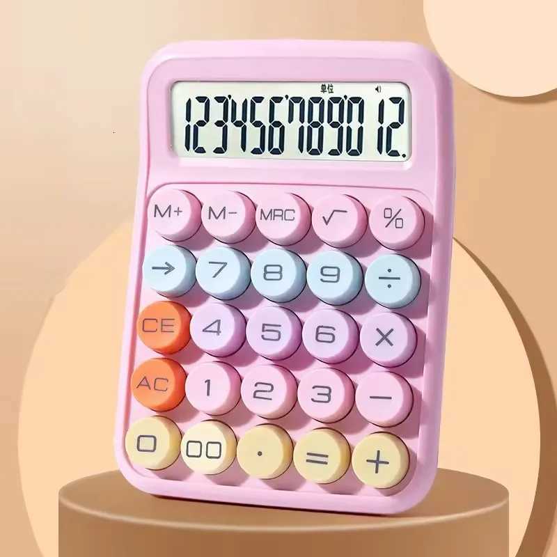 1pc Keyboard Calcator Off 12-digit Mechanical Calcator Cute Candy Color Calcator Desktop Stationery H251208-image-1087661767