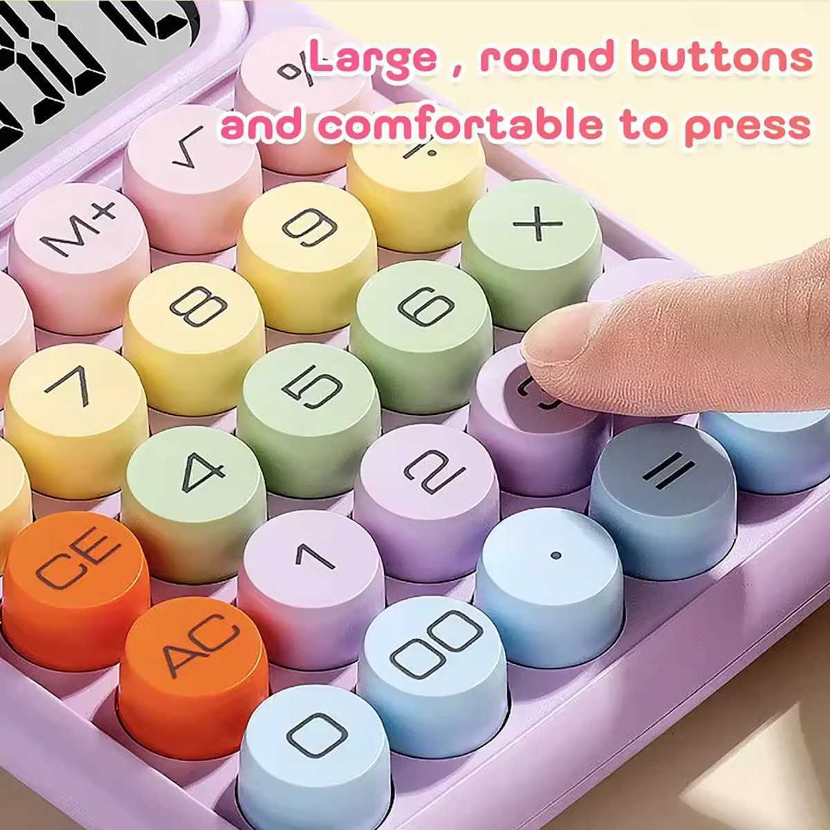 1pc Keyboard Calcator Off 12-digit Mechanical Calcator CuteCandy Color Calcator Color H251208-image-1087662122