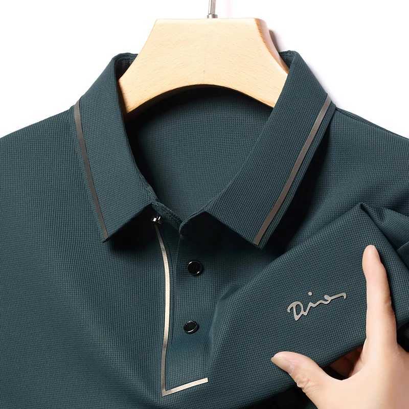 Mens Long Sleeve T-Shirt Loose Fit Casual Printed Polo Shirts Shrink Resistant Cotton Crewneck T-Shirt for Men W251208