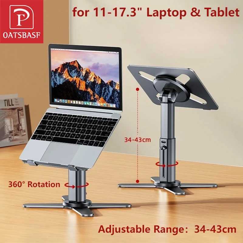Oatsbasf Metal Desktop Laptop Holder Riser Cputer Stand Height Adjustable Portable Laptop Table Stand for 11-173 Notebook C251208-image-1087683557