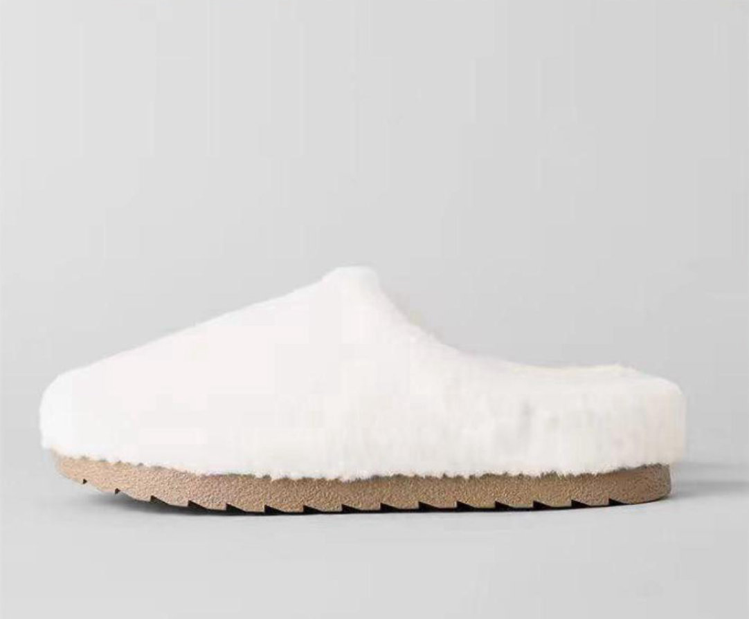 Designer scuffette ii Slippers Chestnut Fur Furry Slides Shearling Mules Women Platform boots Slip-on fluffy Slipper Suede Upper Comfort Winter Home