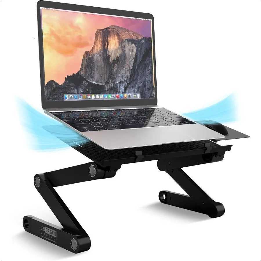 WorkEZ Adjustable Laptop Stand for Desk Portable Laptop Stand Adjustable Height Foldable Cooling Cputer Holder Riser for Desk C251208-image-1087683571