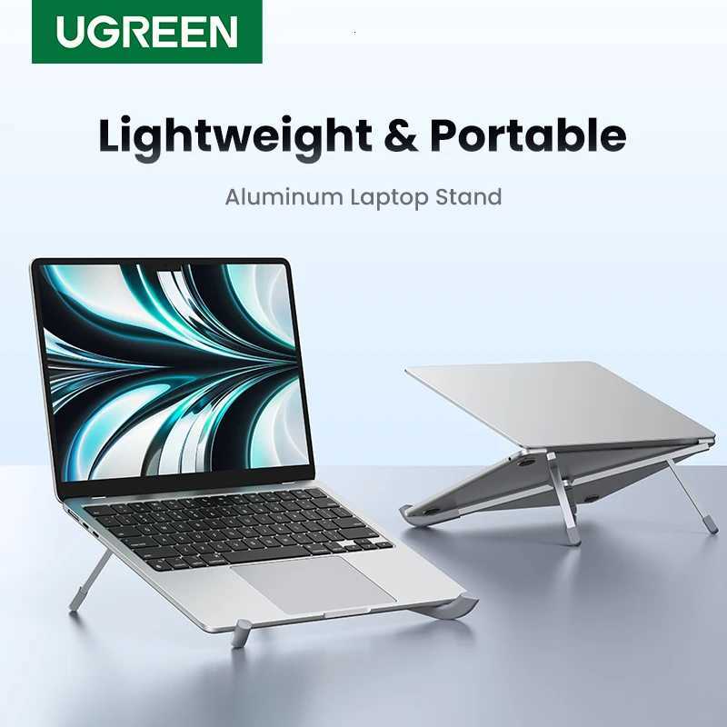 UGREEN Laptop Stand For book Pro Foldable Aluminum Vertical Notebook Stand Laptop port book Air Pro Tablet Phone Stand C251208-image-1087683331