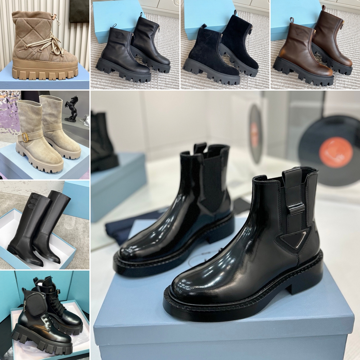 free shipping designer boot luxury boots womens boots boots men fur boots ankle leather boots winter round toe lace-up short designer rain boots pla