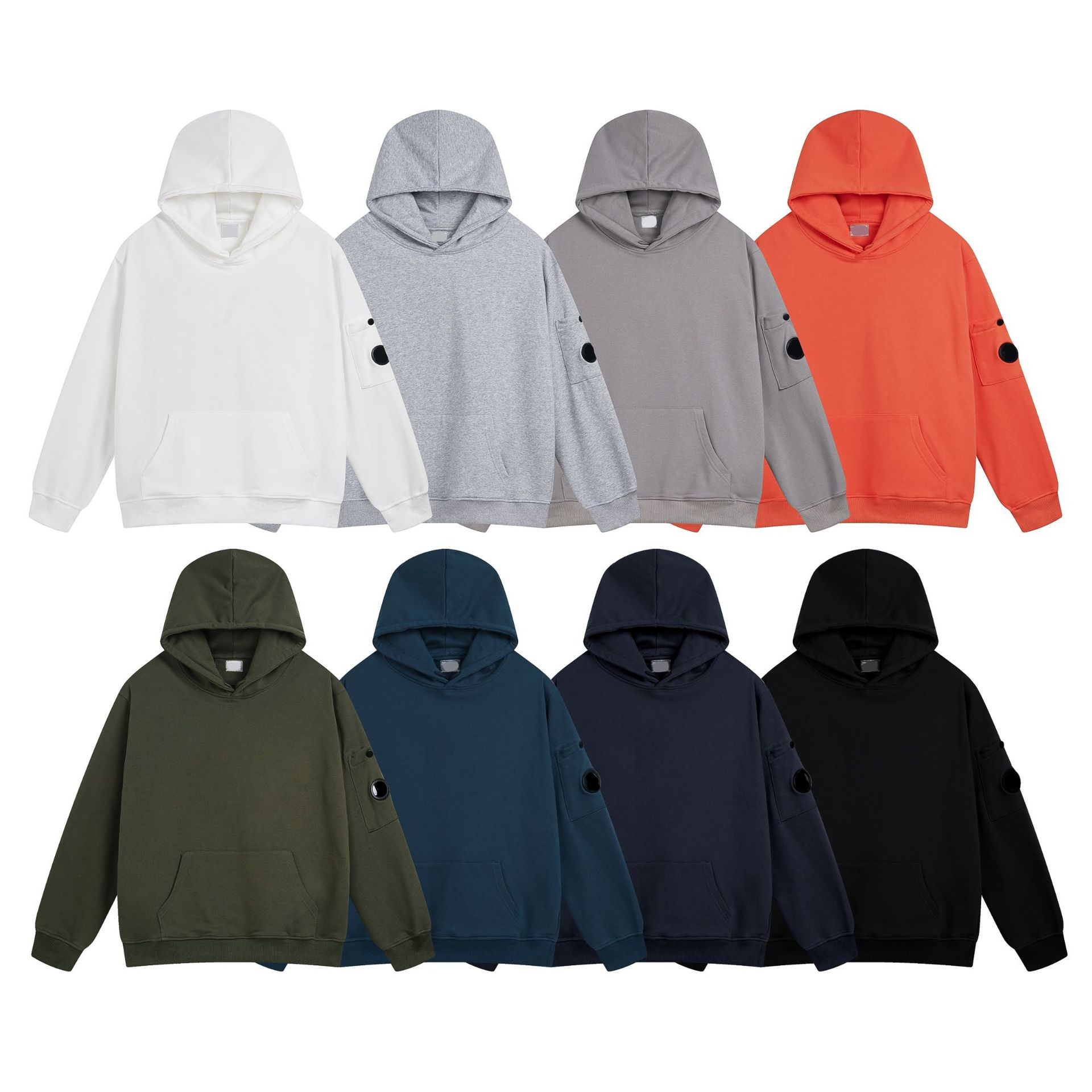 Men's Designer Round Lens Hoodies Versatile Fashion Hip Hop Couple Style Streetwear Pullover Casual Round Lens CP Glasses Coat Oversized Autumn