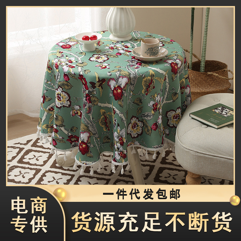 New Chinese style floral and bird pattern home textile table cloth, placemat, oil-proof, waterproof, heat-resistant coffee table cover. RZCH01