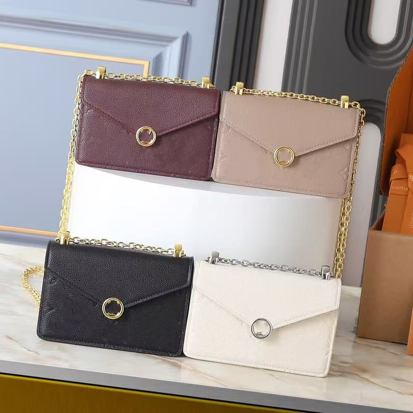 Ladies Shoulder Bag Fashion Designer Bag Luxury Wallet On Chain Crossbody Totes Portefeuille chaine Rosy M25814 M13569 M13570 Pouch Purse TOP Mirror