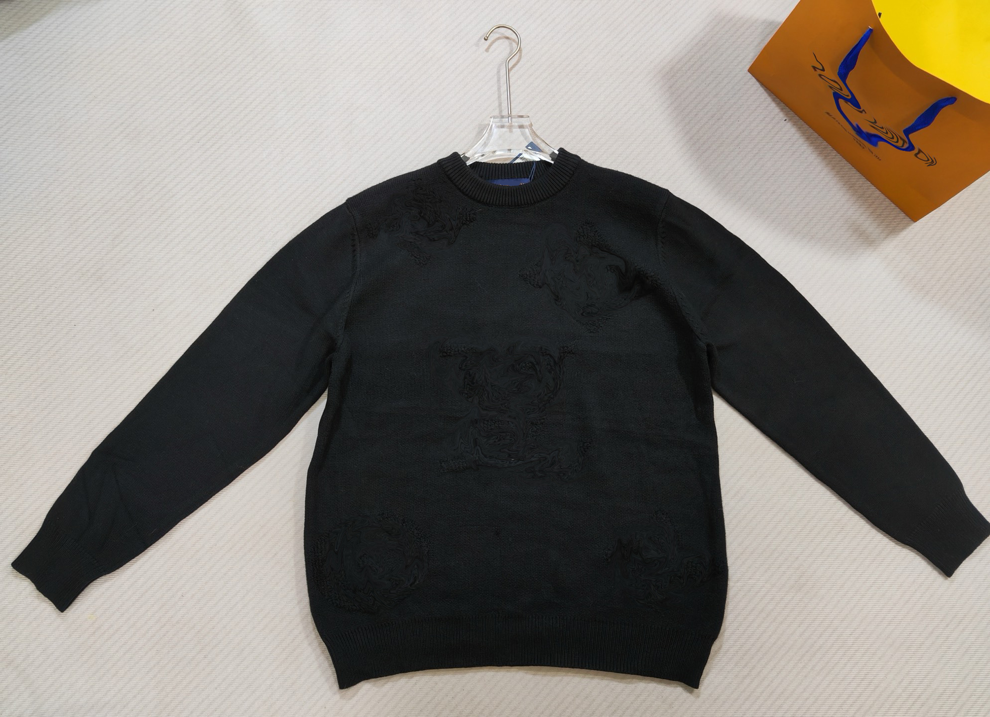 Men's knitted sweater, winter fashion, round-neck sweater, designer, letter embroidery, long-sleeved pullover, European size XS-L #27