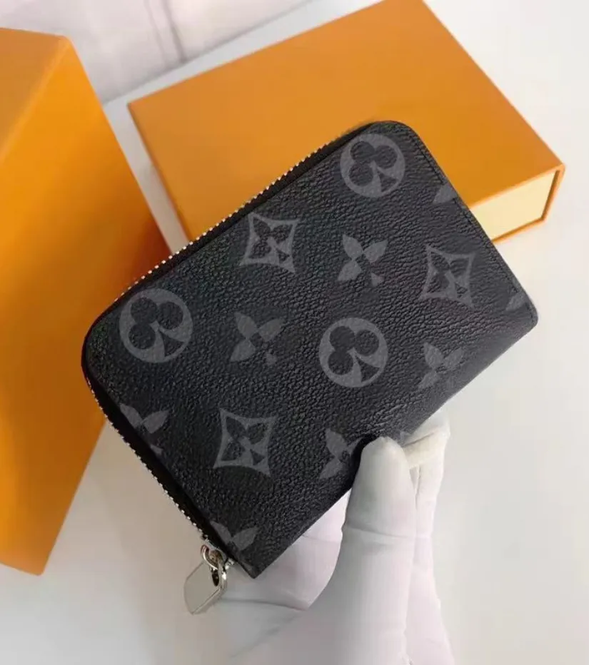 Designer Wallets Women Coin Purse Small Wallet Woman Card Holder Grain Beef Leather Lining Luxury Brown Flower Short Wallets Mini Wallets