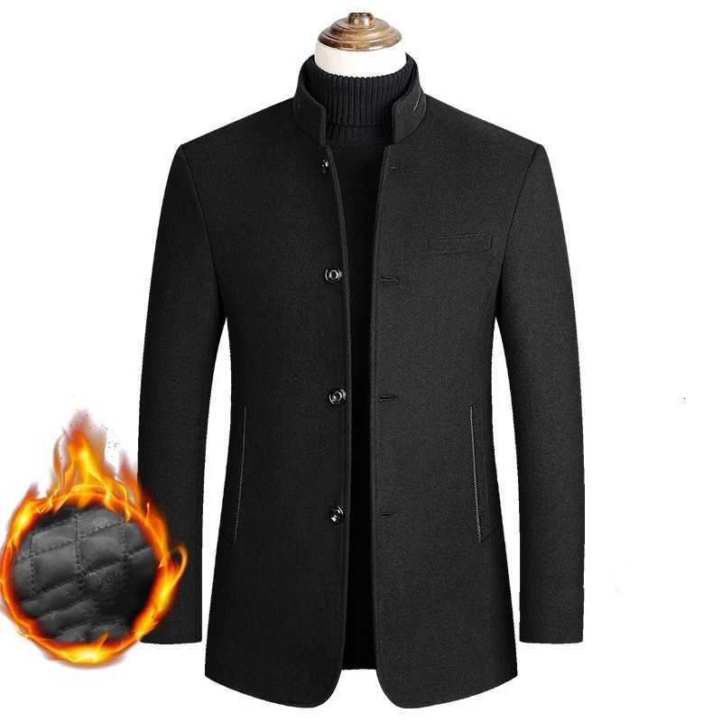 Winter Coat Men Wool Thick Warm Windbreaker Jackets Overcoat Casaco Masculino Palto Woolen Mens Casual Slim Fit Trench Peacoat M251208
