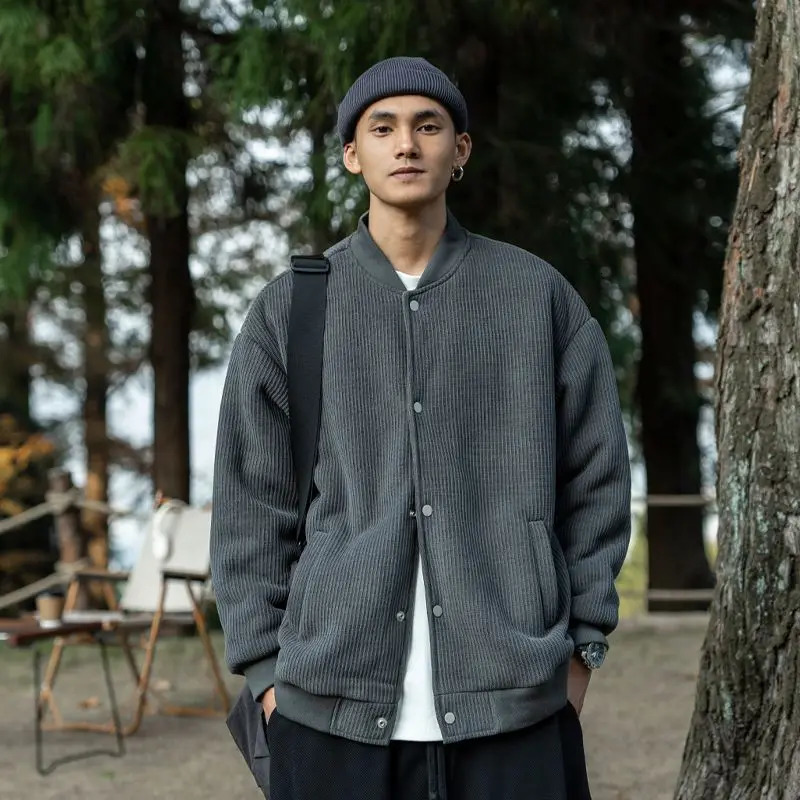Oversize 300lb Mens Spring Fashion Baseball Jacket Vintage Loose Fit Pilot Coat Outerwear 251129