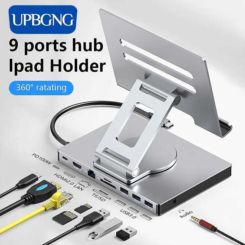 Phone/tablet Rotating Bracket Expansion Dock for Galaxy Tab S10 S9 Plus tra 4-14Inch Ipad Tablet Stand 4k60hz USB 32 C251208-image-1087683789