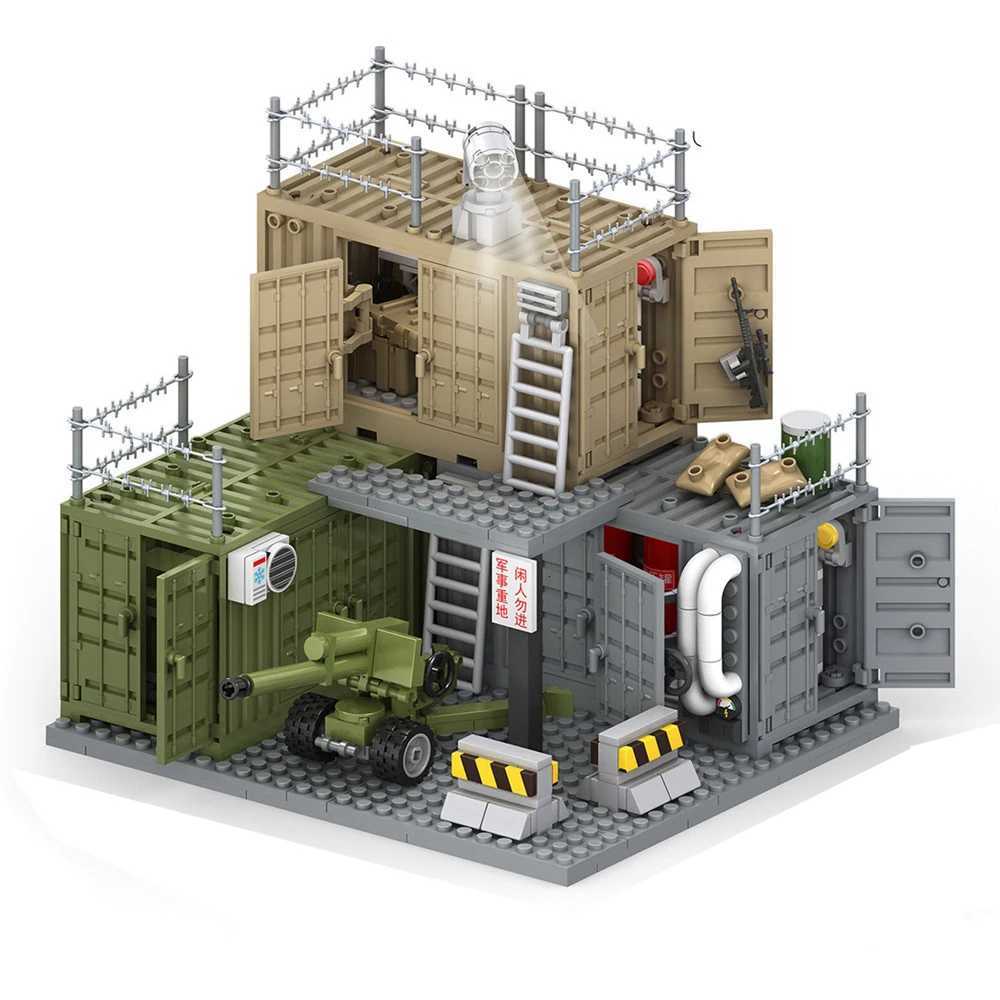 World War 2 WW2 Army Military Soldiers SWAT Police Container Weapon Cannon Base Model Building Blocks Bricks Childrens Toys K260311-image-1097061827