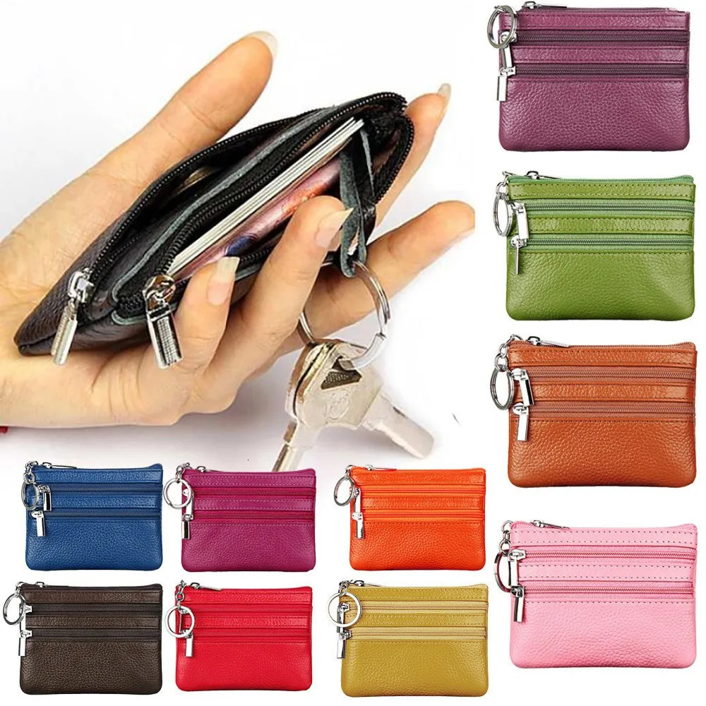 Fashion Leather Coin Purse Women Small Wallet Change Purses Mini Zipper Money Bags ChildrenS Pocket Wallets Key Holder 251204