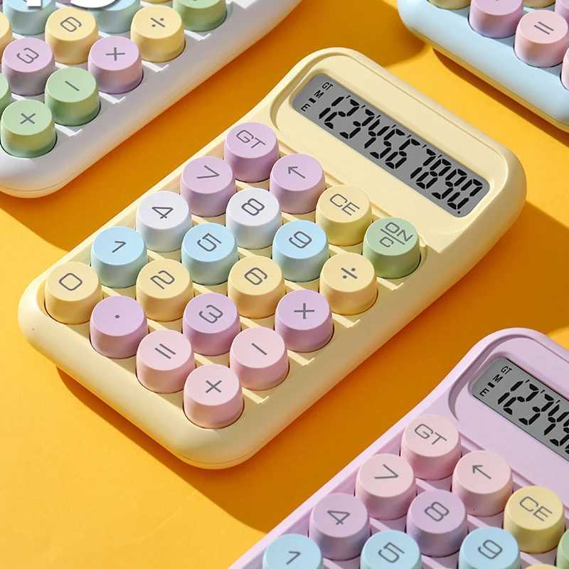 Keyboard Calcator Off 10-digit Mechanical Buttons Calcator Cute Candy Color School Supplies Students/Finance Stationery H251208-image-1087661864