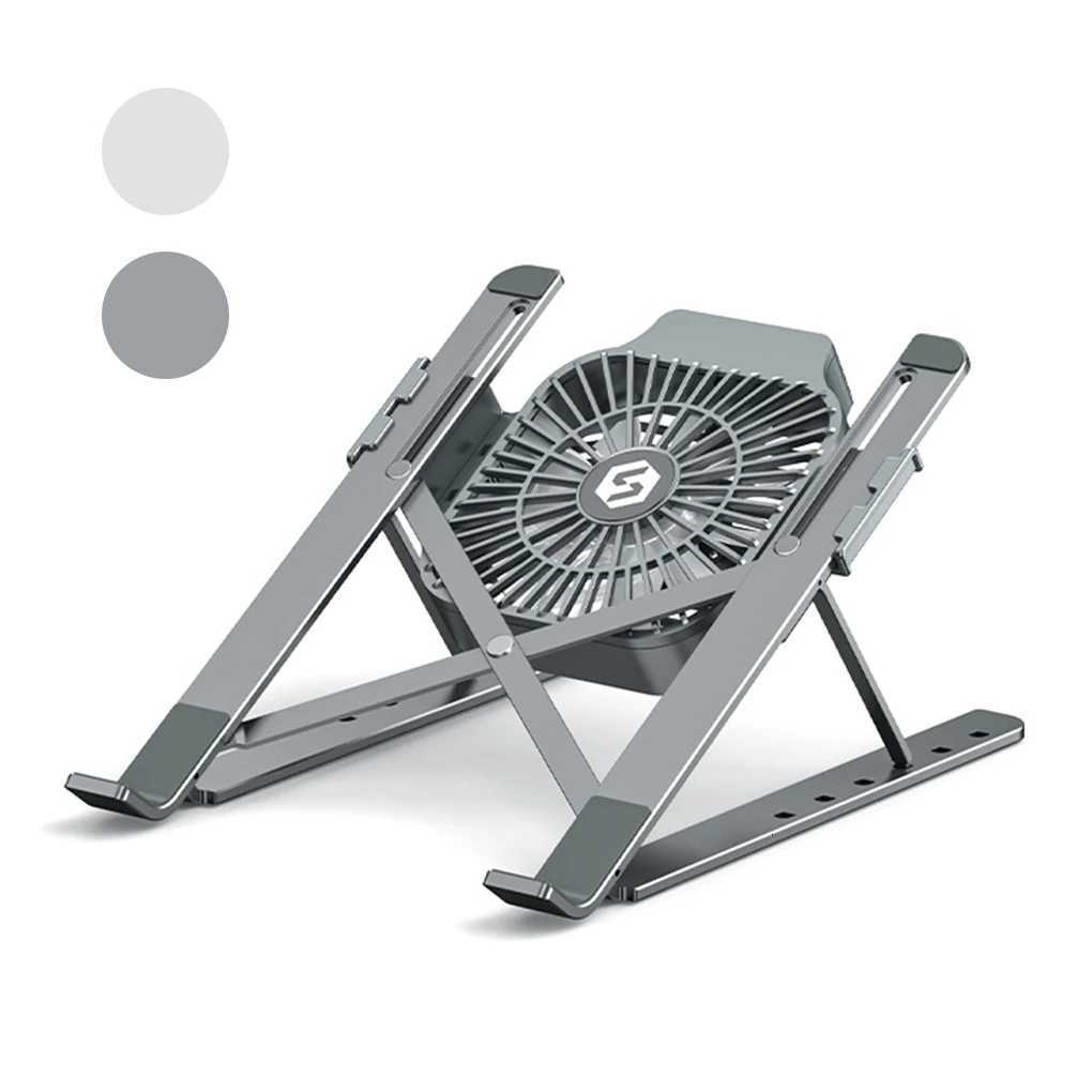 Laptop Cooling Stand Notebook Cputer Adjustable Non-slip Holder with Fan Foldable Portable Stand Grey C251208-image-1087683224