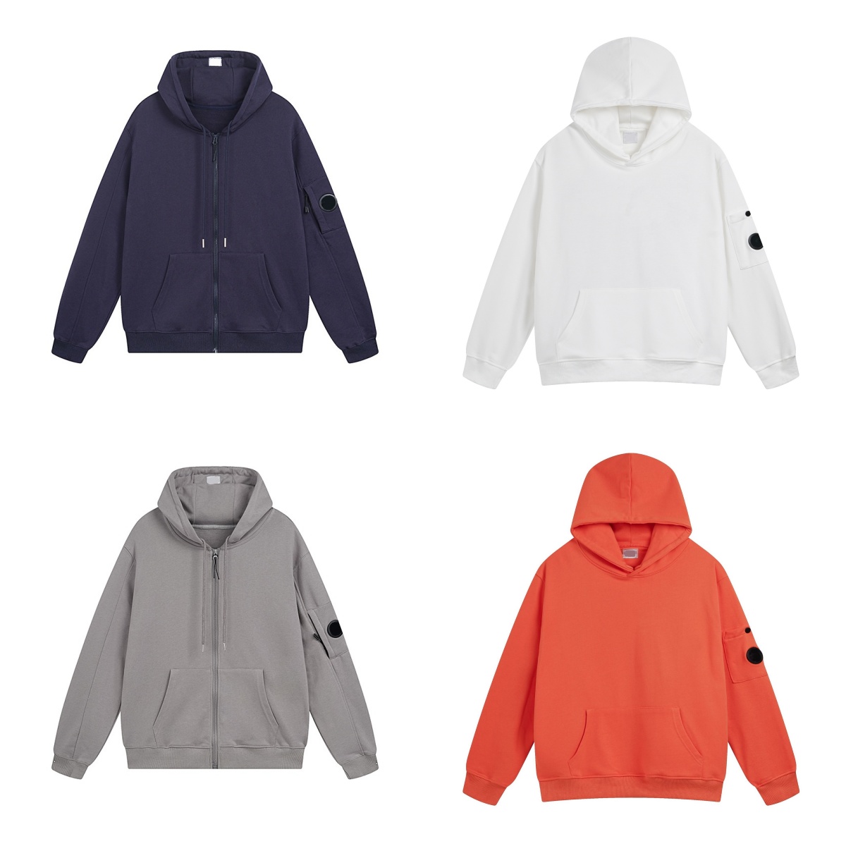 Men's Designer Black Lens Hoodies Baggy Fashion Hip Hop Couple Style Streetwear Pullover Casual Round Lens CP Glasses Coat Oversized Autumn Win