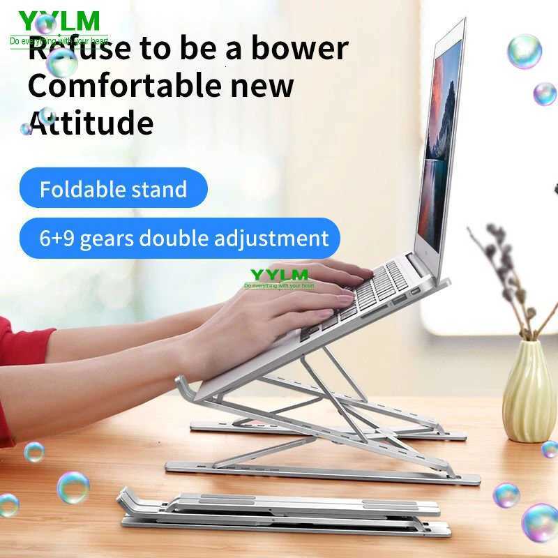 Adjustable Laptop Stand Tablet Bracket Aluminum Alloy port For Book Air Pro XPS ASUS Bracket Laptop Tablet Stand C251208-image-1087683243