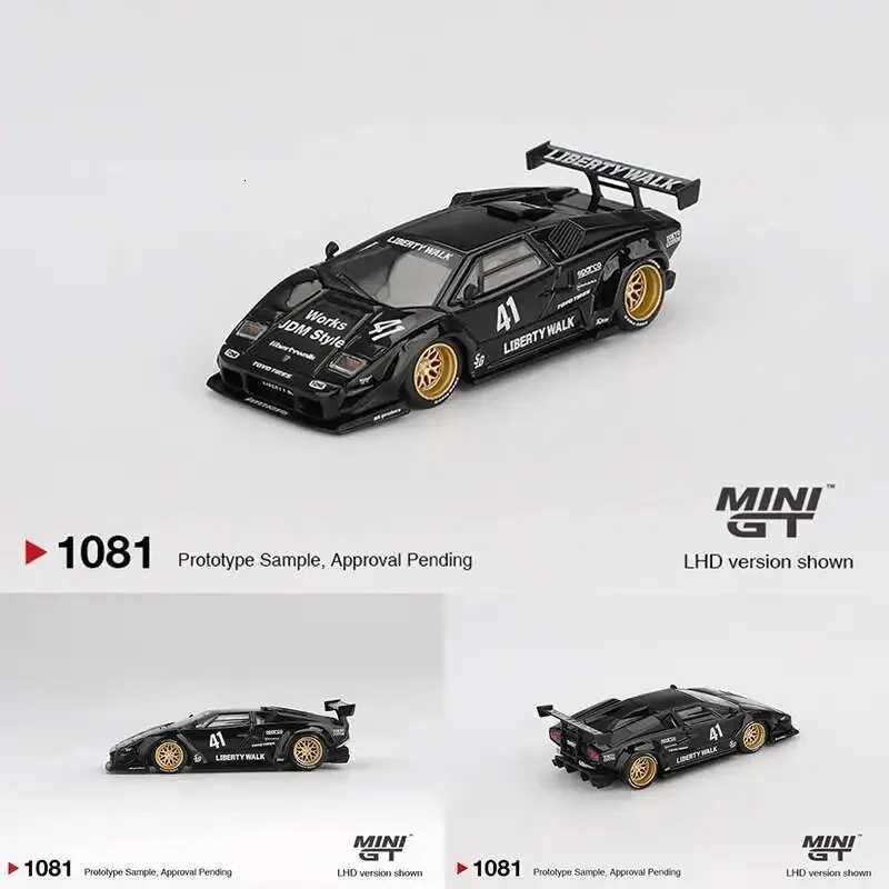 PreSale MINIGT 1081 164 LBWK Lamborghini Countach LB WORKS Black Diecast Car Model Collection Toys C251209-image-1087829553