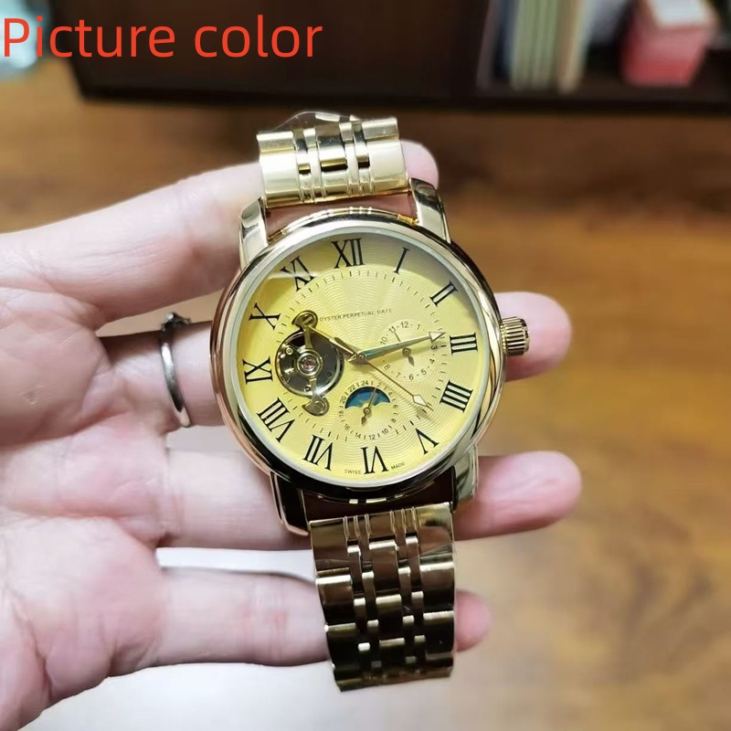 Rol Wrist Watches for 2025 Mens Watches Tourbillon Five needles Automatic mechanical Wastch High quality Top Luxury Brand designer Steel And Leather