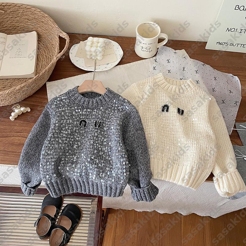 Childrens clothing autumn boys coat winter kids sweatshirt pullover top for girls classic letter embroidery sweater baby boy designer clothes 90-140