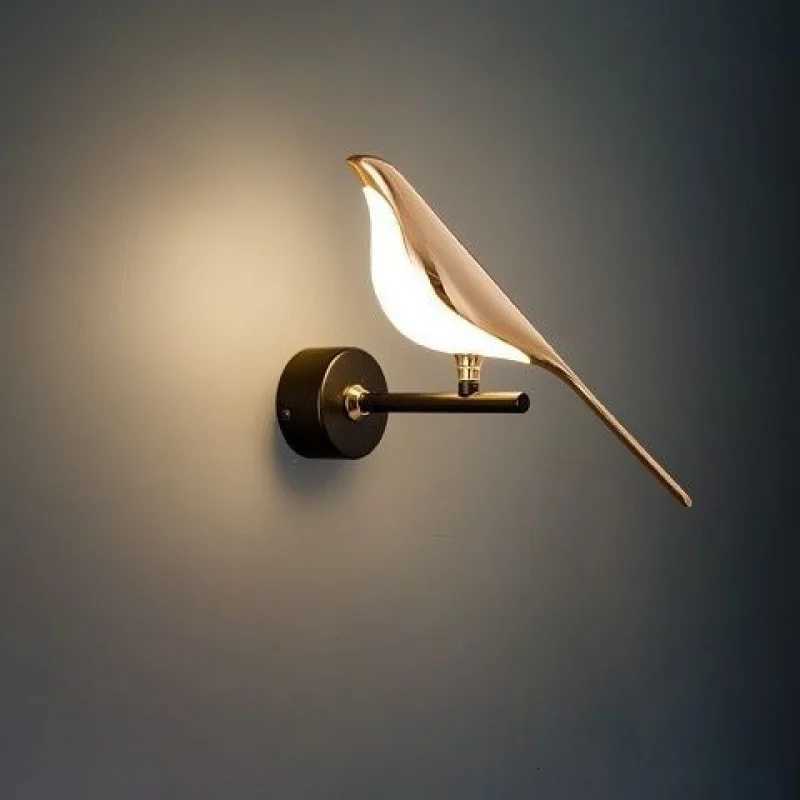 Applique murale oiseau nordique moderne LED applique modèle pie appliques éclairage intérieur décor de salle pour chambre à coucher à côté du sal