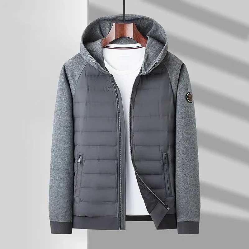 Mens Stylish Hooded down Jacket 90 Goose down Short Youth Coat High Quality Fashion Autumn Winter Regular Fit W251209