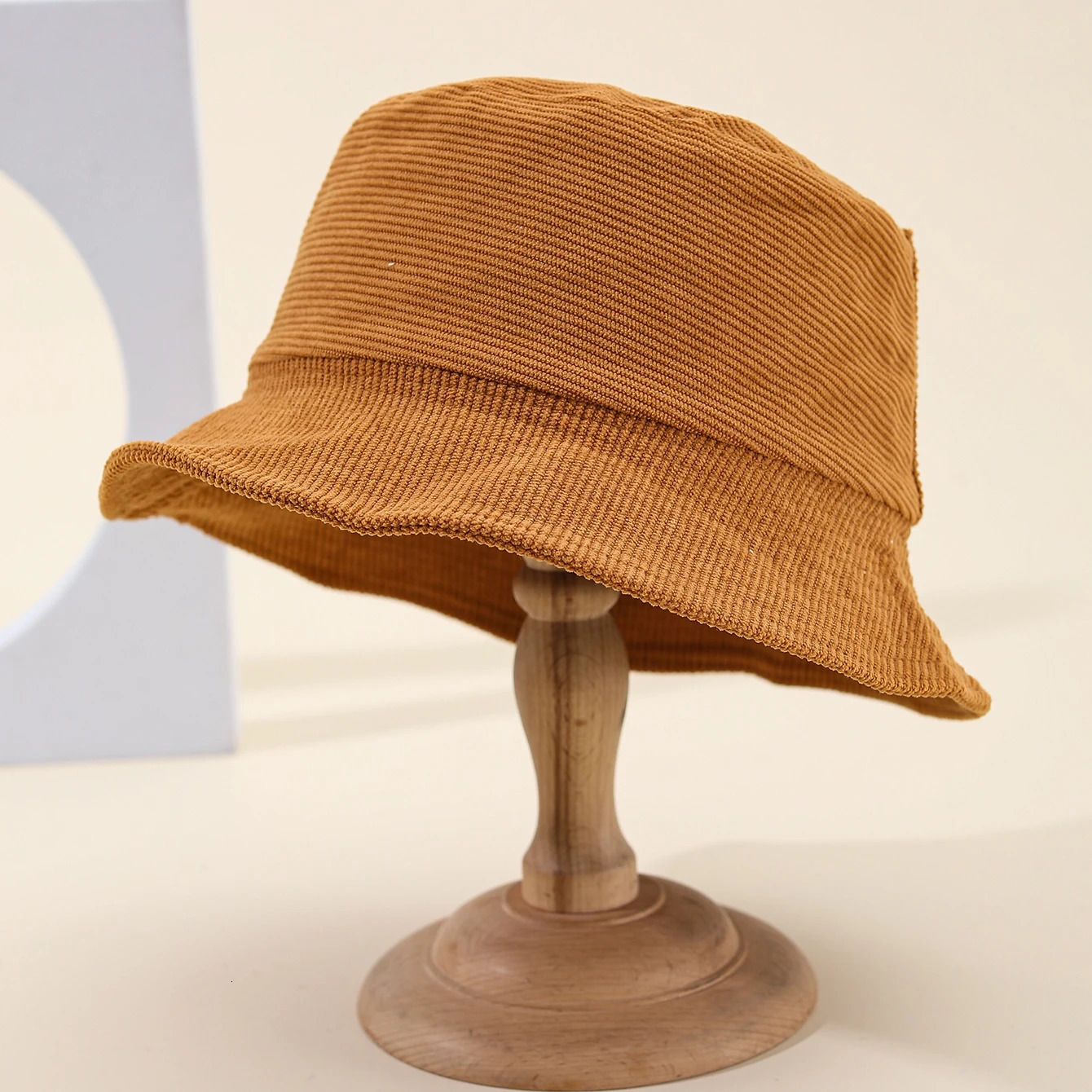 Womens Retro Autumn Winter Hats Corduroy Bucket Hat Outdoor Casual Style With Sunshade For Cold Weather Foldable 251205