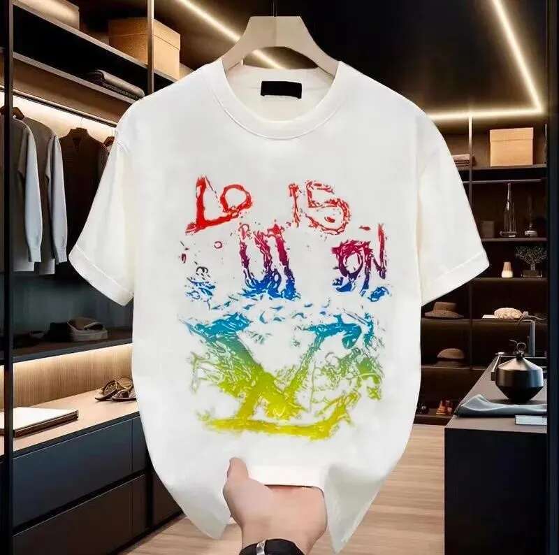 Summer high-quality clothing brand designer men's and women's casual T-shirt men's printed letter short sleeved round neck men's