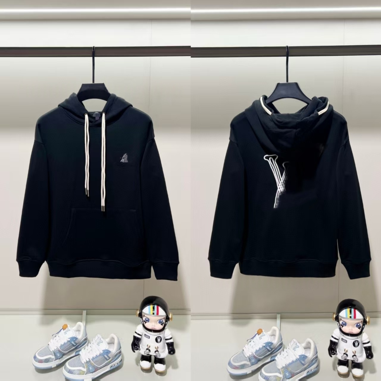 Mens Designer hoodie chest hoodie Embroidered badge logo Men's Hoodies womens sweaters Sweatshirts couple models Size S-XL new clothes tops