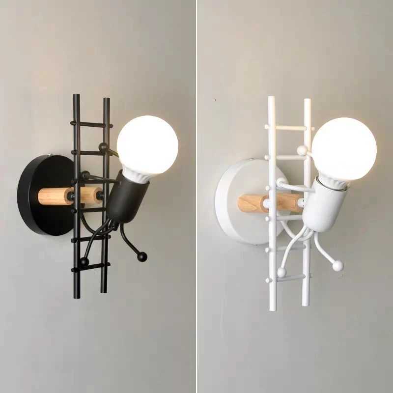 Applique murale Vintage en fer noir/blanc/vert, soutien-gorge/salon/café, éclairage intérieur européen E27 LED, appliques murales modernes M25120