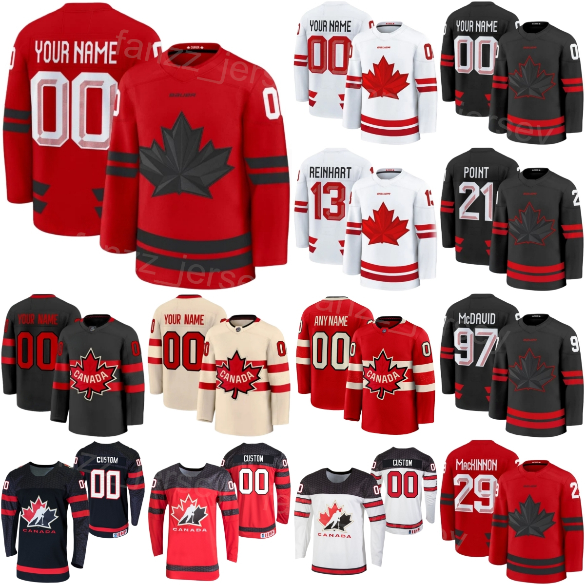 National Canada 2026 Hockey 11 Travis Konecny Jersey Winter 63 Brad Marchand 16 Mitch Marner 5 Devon Toews 35 Sam Montembeault 44 Josh Morrissey Men