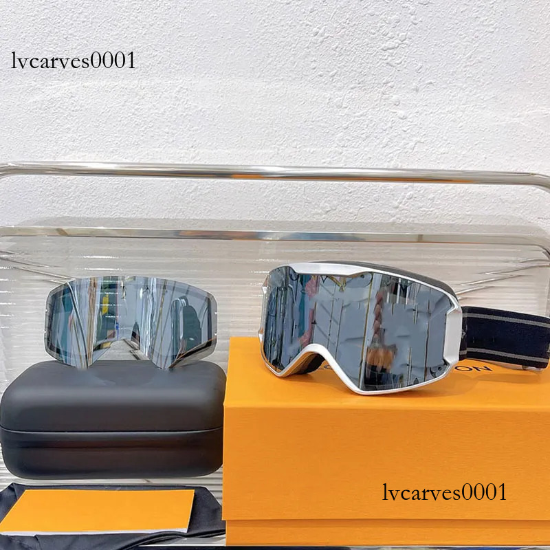 25SS NOW Women Luxury Brand Snowfall Mask New Men Womens Pink Frame Logo Lens Fashion Trend Ski Mirror with Box