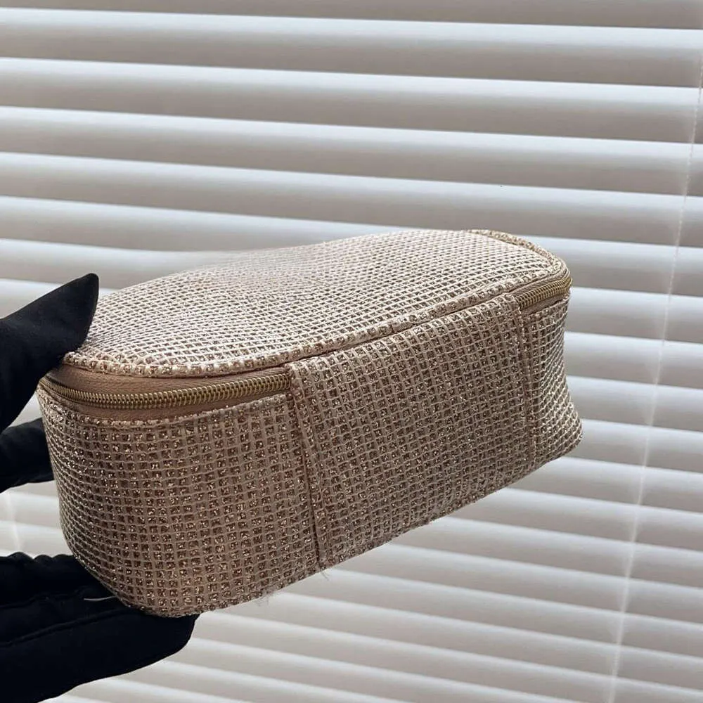 2025 Christmas Makeup bag Women's Luxurious Star Golden Thread Travel Storage Toiletries Bags Cosmetic Bag Clutch