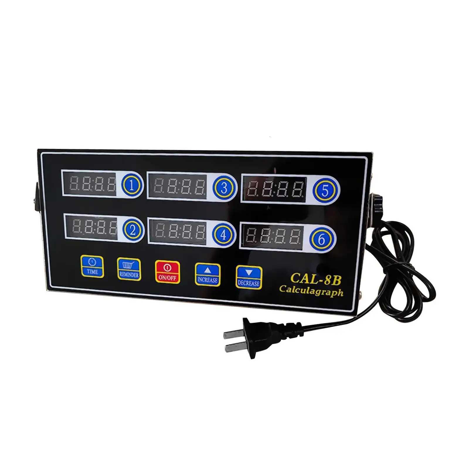 6 Channels Cmercial Kitchen Timer LED Display Sn Baking Clock for He C251209-image-1087828684