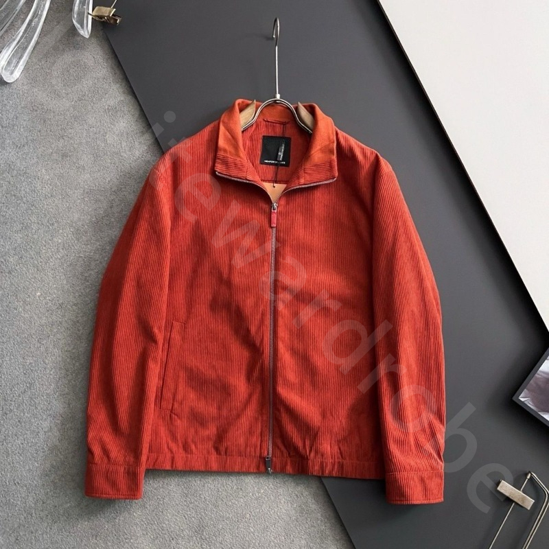 Quiet Luxury Designer Winter Designer Coats for Men Retro Corduroy Fashion Lapel Cardigan Jacket Coat ZG1289