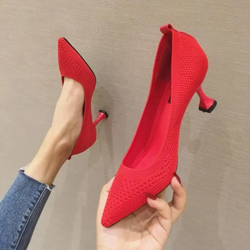 Women Pumps Summer Shoes Thin High Heels Sexy Pointed Toe Slip-on Wedding Party Fashion Shoes For Lady Female Mujer 251204