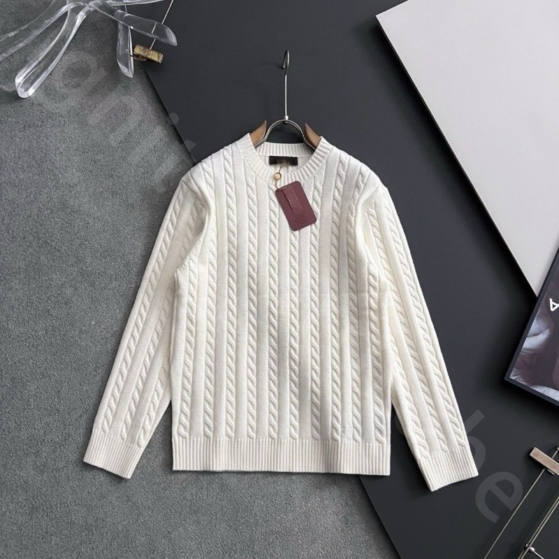 Quiet Luxury Designer Autumn and Winter Round Neck Mens Knitted Designer Casual Warm and Comfortable Sweater L1289