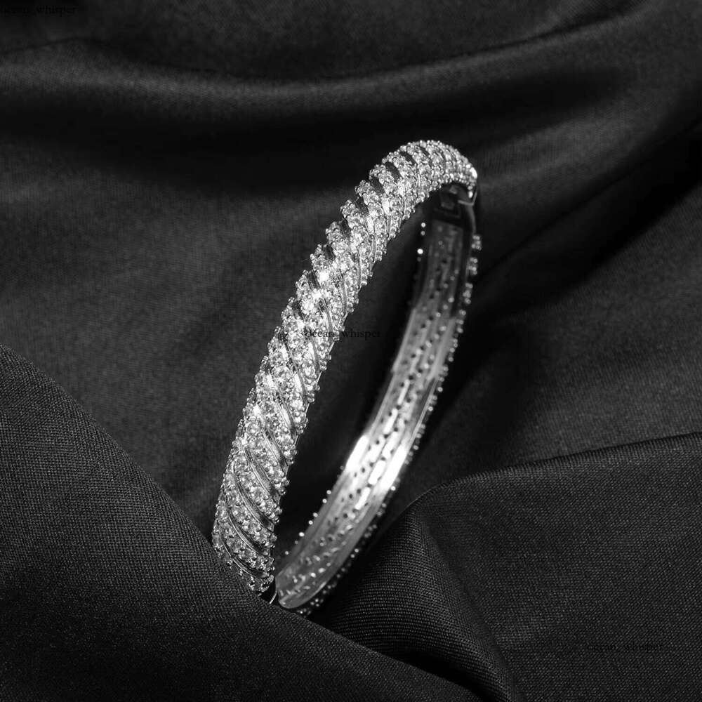 Vintage Engagement Wedding VVS Moissanite Twisted Style Classic Designer 9mm Bracelet Jewelry Accessories
