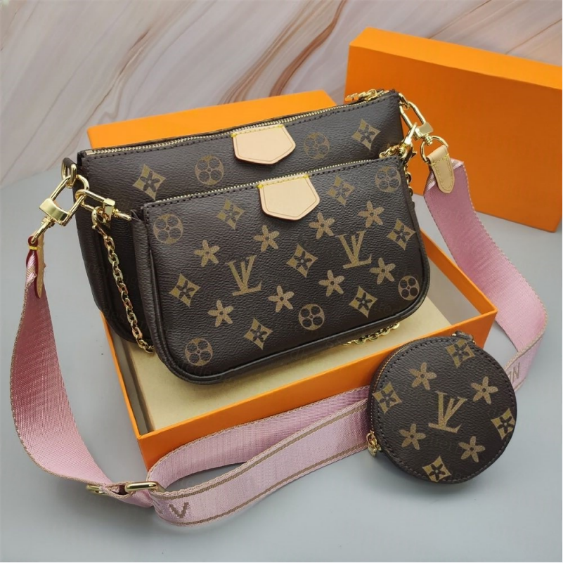 Designer Shoulder Bags 3/p Set Top Luxury Designer Wallet Shoulder Bag Women Classic Flower Pochette Felicie Bag Leather Clutch Tote Messenger bags