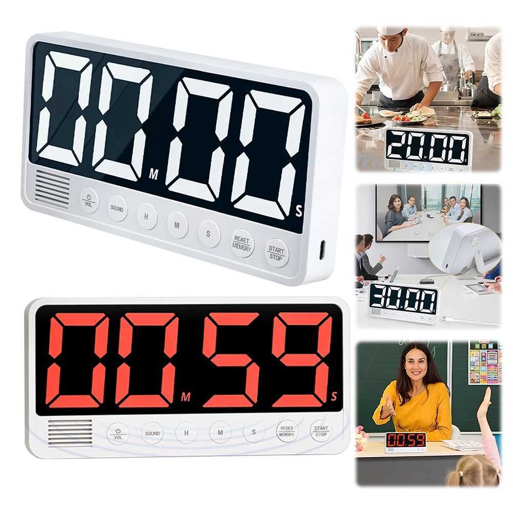Digital Timer USB Rechargeable Count UP/Down Timer LED Display Cooking Timer Gym Workout Timer Kitchen Accessories C251209-image-1087828424