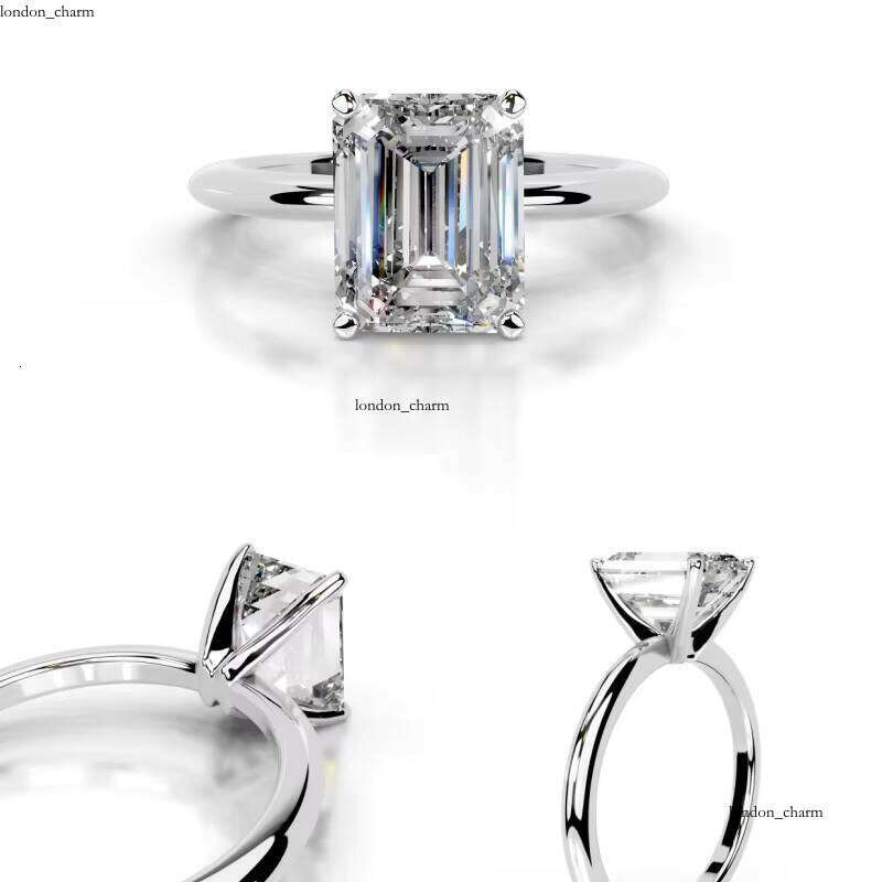 IGI GIA Certified Grown VVS Moissanite Engagement Ring Jade Cut Men and Women 0.5ct 2ct 3ct HPHT CVD Lab Created 14k 18k Gold