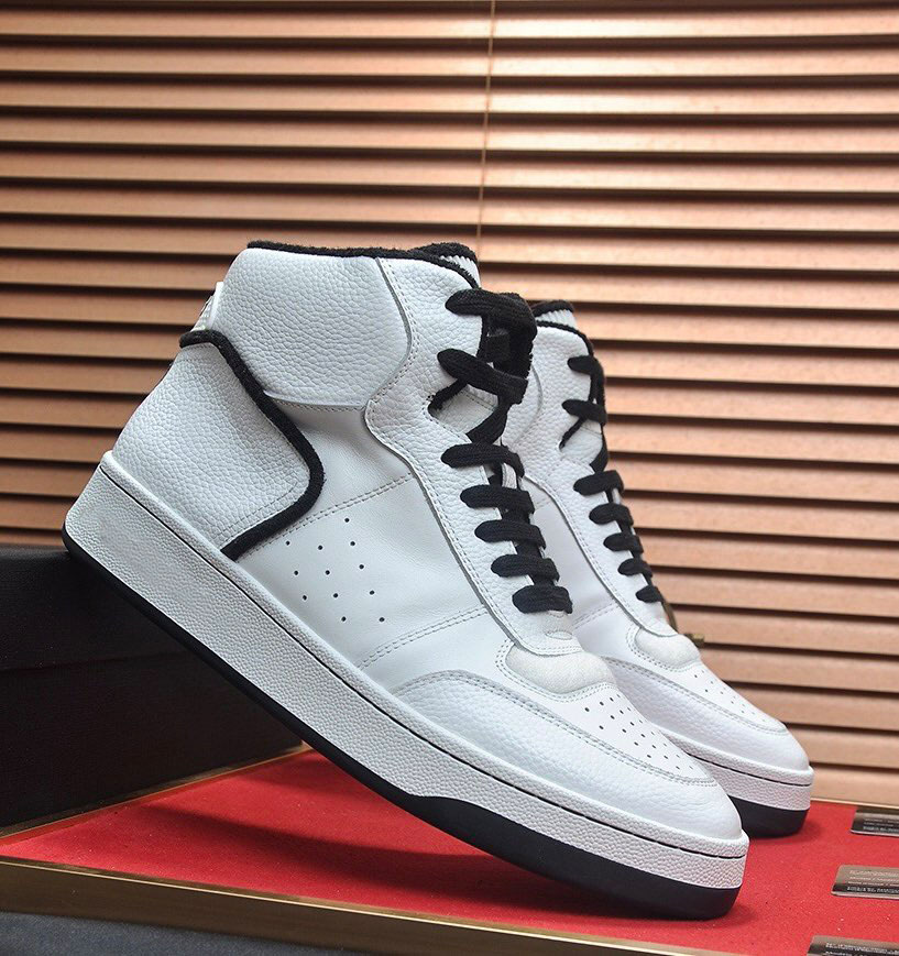 High Quality Men SL/80 Mid-top Trainers Smooth & Grained Leather Runner Sports Daily Wear Comfort Party Dress Man Wholesale Skatebording Walking