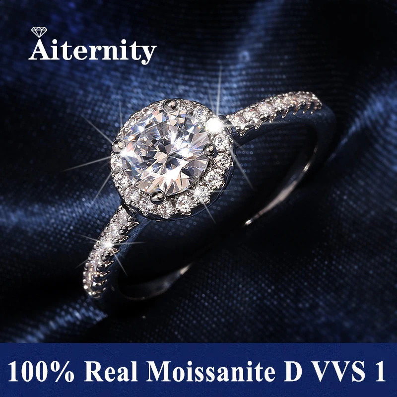 Customized Ring D VVS1 Pass Diamond Test Pen Adjustable Size S925 Sliver GRA Certificate Wedding Rings for Women 251204