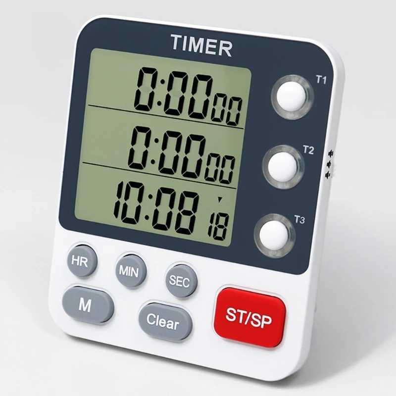 Kitchen Timer Digital Kitchen Timers Cooking Timer 3 Channels Count UP Down Timer for w/ Loud Al Classro Bathro C251209-image-1087828522