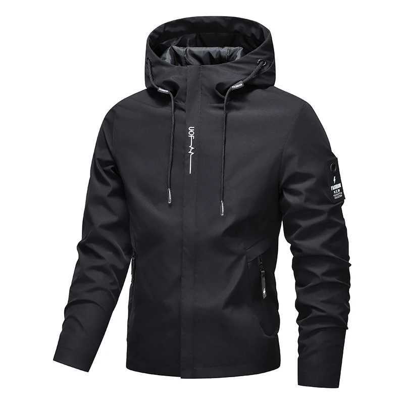 High end soft shell jacket mens hooded jacket thickened running sportswear for autumn and winter autumn casual short trench coat W251209