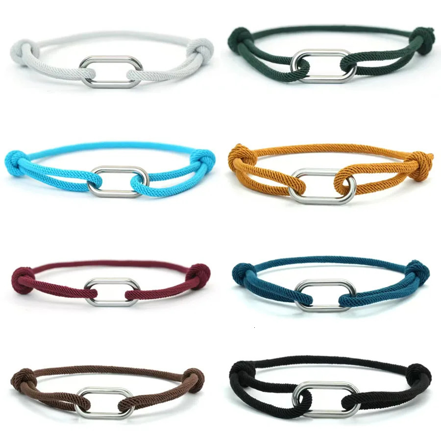 Classic Grade A Milan Rope Bracelet Men Women Handwoven Adjustable Stainless Steel Chain Braslet Leisure Riding Couple Jewelry 251203