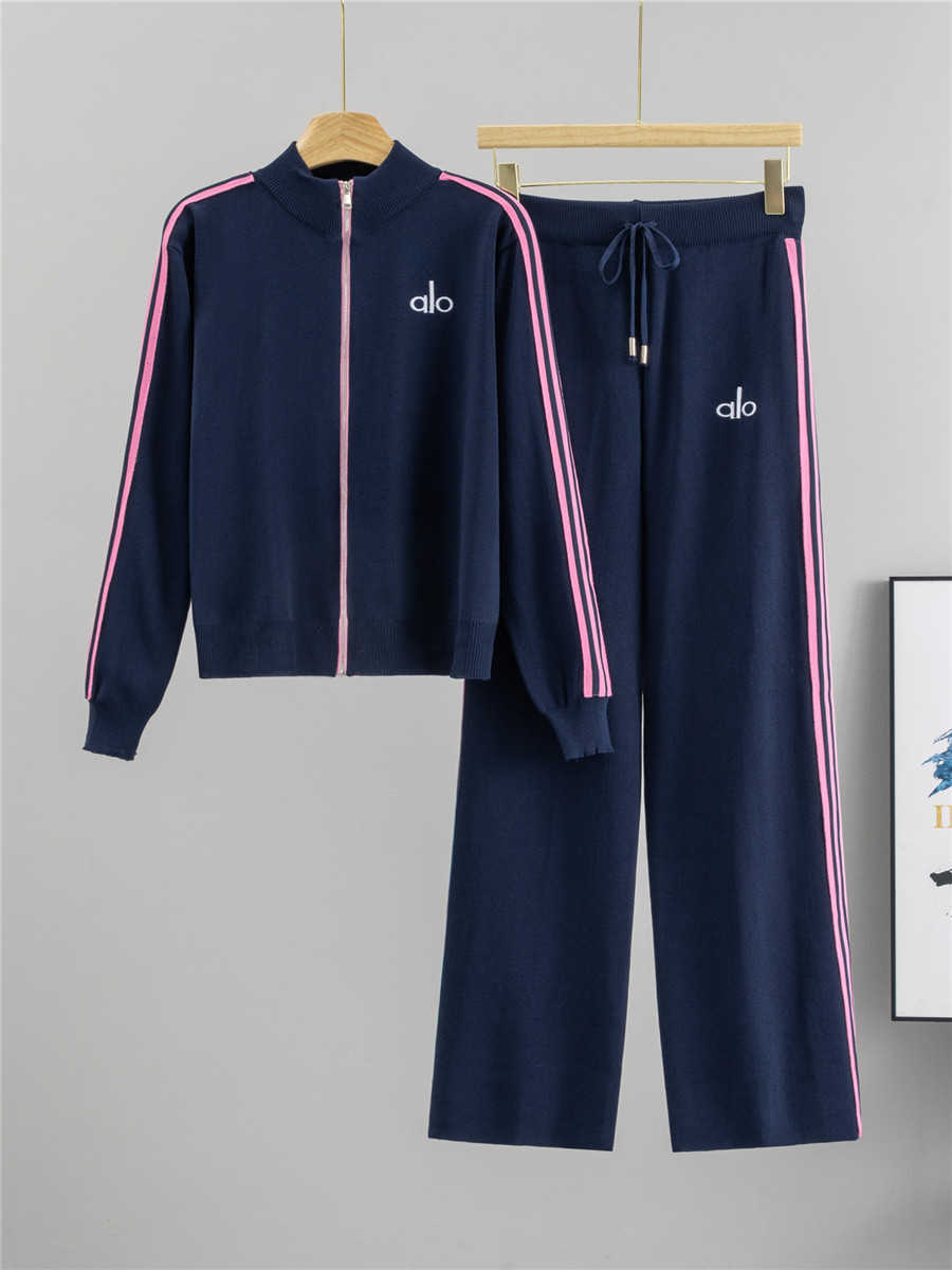 Cardigan tricoté à fermeture éclair pour femme, ensemble formel boutonné, coupe ample, élégant, deux pièces, automne/hiver 2025, S25129